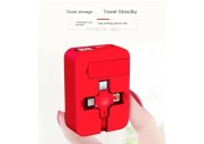 3 i 1 USB  ladekabel med telefon holder