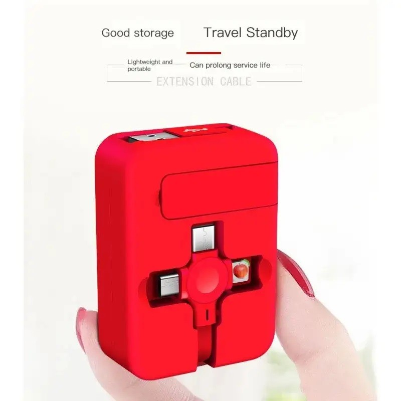 3 i 1 USB  ladekabel med telefon holder
