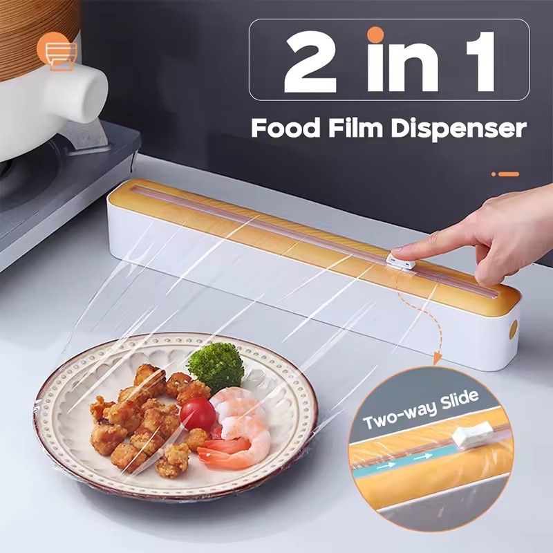 Magnetisk Film Dispenser – 2-i-1 Film & Stanniol Dispenser med kniv