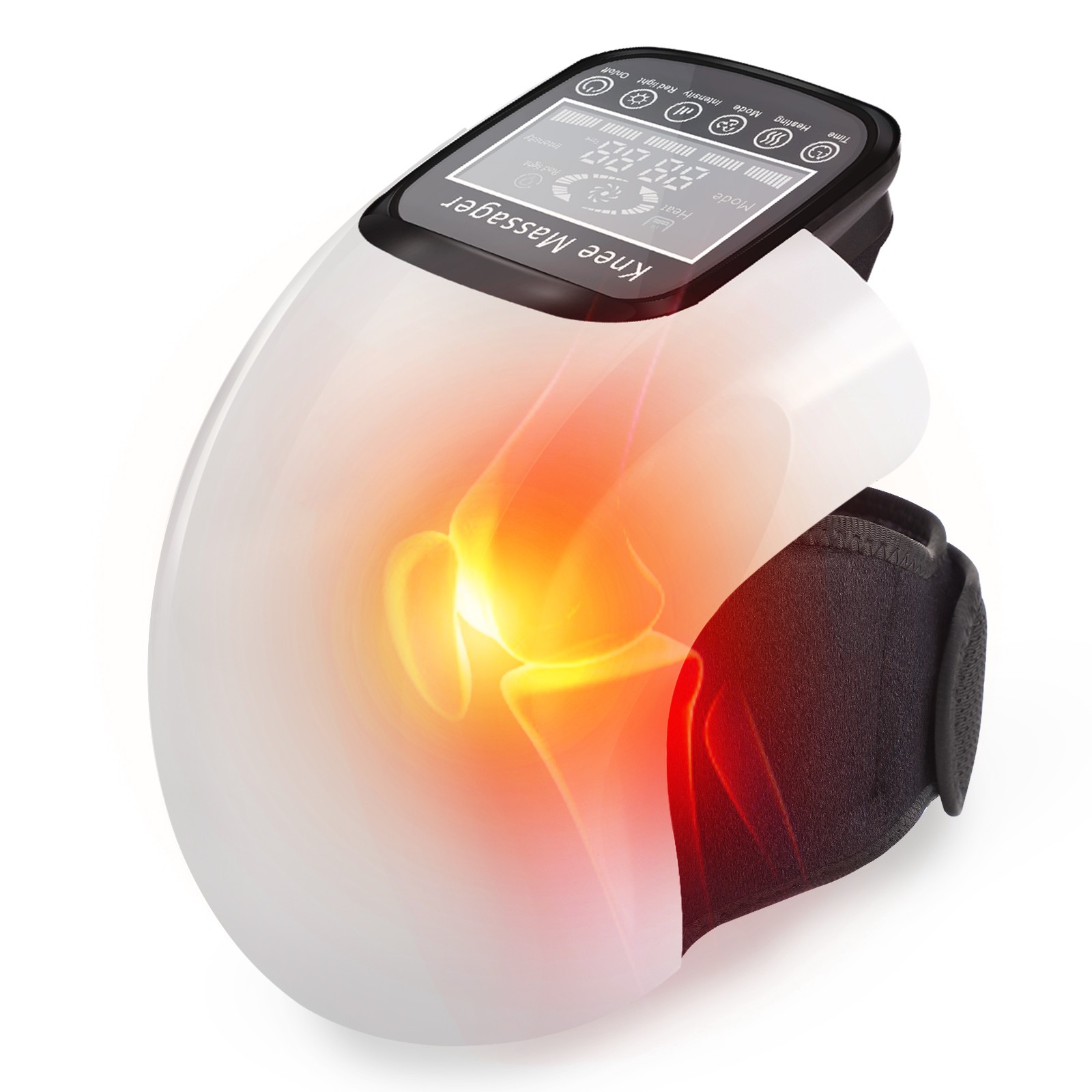 Knæ massage apparat med varme